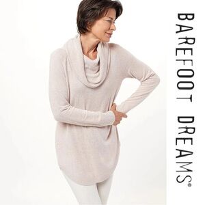 Barefoot Dreams | Cream CozyChic Coastal Cowl Neck Tunic | Size Small